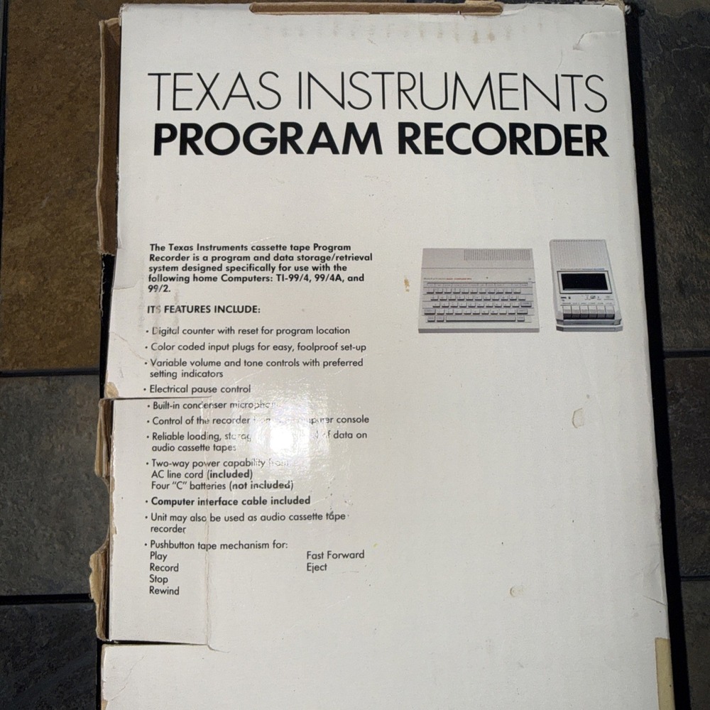 1982 TEXAS INSTRUMENTS Program Recorder PHP2700 In Box Fully Tested - Picture 11 of 11